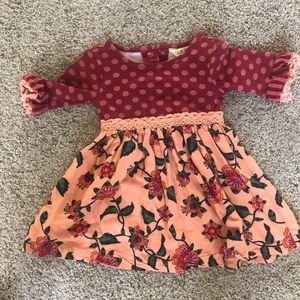 Matilda Jane Red and Peach Floral be Clever Dress